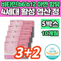 4세대 액티브 활성화 활성 형 엽산 480 Quatre folic 비타민 b6 b12 아연 부부 남자 여자 임신 전 초기 중기 준비 임산부 수유부 출산후 영양제, 5개, 60정