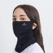 비다펀 쿨링 마스크 자외선차단 목토시 버프 자전거 등산 골프, CM02귀오픈형-블랙
