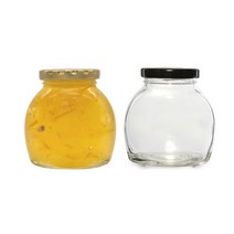[유리병] 타원유리병270 1개 270ml, 우드무늬마개