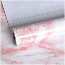 단색 자기 접착 비닐 벽지 거실 주방 캐비닛 가구 스티커 PVC 방수 대리석 연락처 용지, [02] 40cm x 3m, [12] Marble Light Pink