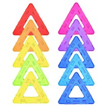 [맥에듀] [벌크] 맥포머스호환 맥킨더 삼각형 자석블럭 10개 100078, 상세페이지 참조