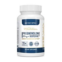 프레그네놀론 보충제 50mg90캡슐 3개월분 호르몬 균형 기억력 amp 인지 지원 - 글루텐 프리 채식주의자 GMO가 아닌 이산화티타늄 amp 이산화 규소 무료