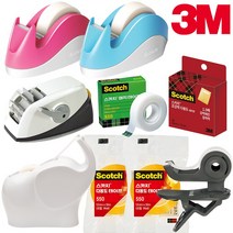 3M 테이프디스펜서 테이프리필 1인치 3인치 스카치테이프 예쁜디스펜서 코끼리디스펜서 고양이디스펜서 튼튼한디스펜서 예쁜색상 테이프자르는 톡득한디스펜서, 3인치) 리필 810  24mmX65m
