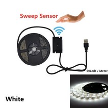 화장대 드레스룸 조명 허영 메이크업 거울 빛 5V USB LED 유연한 테이프 USB 케이블 전원 드레싱 미러 램프, 01 Sensor White_01 0.5M