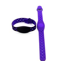 1pcs 125Khz RFID 방수 Keychains 근접 TK4100 EM4100 ID 카드 태그 Keyfobs 만 읽기 손목 밴드 스트랩, [09] 보라색