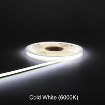 모니터조명 LED책상스탠드 공부등 8mm 5mm 와이드 코브 LED 스트립 조명 DC 12V 24V 빨간색 녹색 얼음 핑크 옐로우 따뜻한 차가운 흰색 테이프 바 CRI 90 가정, Cold White+DC 24V 5mm PCB+5 me