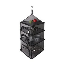 캠핑 다용도 휴대용 접이식 사각 식기 건조망 4단, 없음