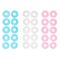 STK 30팩 의류 랙 크기 분할기 옷장 라운드 행거 3 색