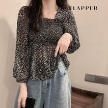 플래퍼 FLAPPER 잔꽃스모크에이블라우스 FB3SBL012C