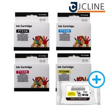 엡손 재생잉크 T73N CMYK 4색 세트 T30 TX300F TX510FN, 1개, 재생_T73N_4색세트