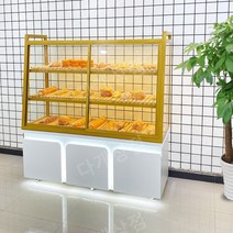 제과점 화이트 카페 쇼케이스 베이커리 냉장 업소용 인테리어 호텔 빵 케익 유리 진열대 쿠키, 길이180x너비55x높이160cm3단