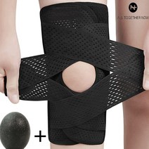 물리치료사가 판매하는 올투게더나우 4세대 영자 무릎보호대 아대 밴드 (마사지볼 증정), 블랙, 2개