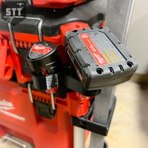 M18 & M12 밀워키 팩아웃 배터리 마운트 홀더 for 1 2 & 3 배터리, Red_M12 Double