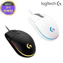 로지텍 G102IC 2세대 LIGHTSYNC 게이밍 마우스 벌크 정품, 블랙