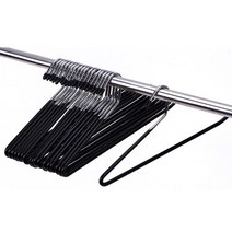 이케아바지걸이 멀티 코팅 다이소 청 면바지 논슬립 옷걸이, 블랙