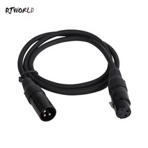 1m2m3m5m10m 3 핀 신호 연결 DMX 케이블 LED Par 라이트 무빙 헤드 라이트 Dmx 무대 조명 액세서리, [4] Rubber Cables 5m