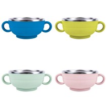 홈앤키즈 릴팡 티어제로 항균 식기세척용 튜브 스텐 양수 대접 스텐대접 양수볼 유아 밥그릇 국그릇, 티어제로 대접_모나코블루, 1개