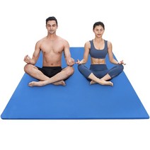 요가매트 대형 와이드 요가용품 200x120cm 요가 매트 미끄럼 방지 가족 172, 푸른