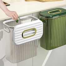 가정용 걸이식 음식물 쓰레기통 이케아 아크릴 싱크대 U자형 뚜껑형 12L 주방용 걸이형 음쓰통 벽걸이 투명, E