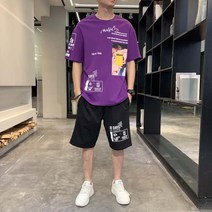 반팔티셔츠남자 t셔츠 여름 트렌드 상의 흐름 와이드 루즈핏 남성의류 코디 한세트 289328567