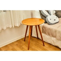 유노이아 티테이블 거실테이블 카페테이블 700*700, 원형( 월넛 ) (원목다리 : 700mm)