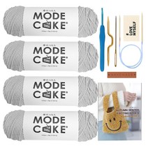 [니뜨] 모드케이크(100g) 뜨개실 x 4볼 + DIY 세트, 02_그레이