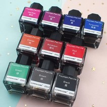 딥 펜 컬러 만년필 잉크 25ml 캘리그라피 병잉크 오렌지, 색상, 만년필 펜촉굵기