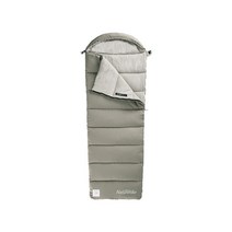 NatureHike 슬리핑백 캠핑용 코튼 침낭 M400 / 개방형 / 210T 폴리에스테르 / 피부친화 / 강력보온 / 물세탁, 카키