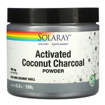 Solaray 활성 코코넛 숯가루 500mg 150g (5.3oz)