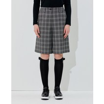 22FW [BRITISH CLASSIC]블랙 체크 와이드핏 반바지 HWPA2D762BK