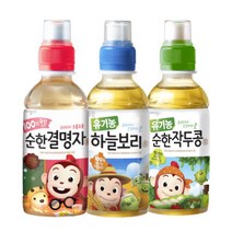 [웅진식품] 어린이 차음료 200ml x 20페트(유기농 하늘보리/유기농 작두콩차/순한 결, 선택1:유기농작두콩차10 / 선택2:유기농하늘보리10