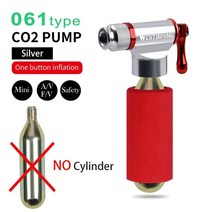 자전거 타이어바람 넣는 기계 무선 공기주입기 미니 전동 에어펌프 웨스트 바이킹 이산화탄소 팽창기 휴대용 자동 핸드 펌프 슈레이더 앰프 presta 밸브 어댑터 알루미늄 합금, 061 실버, 협력사