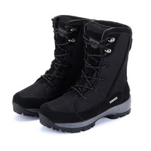 스노우보드 스키 부츠 신발 야외 여성 스노우 남자 방수 따뜻한 눈 등산 겨울 스노우 보드 하이킹, 검은색, 40