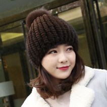 여자용 모자 겨울 니트 모자 여우 공