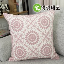 영림데코 솜포함 예쁜 자수쿠션2, 29_플라워 10 자수쿠션(45X45)