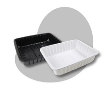 LA갈비 정육포장 PP용기 검정색 1KG 고기트레이