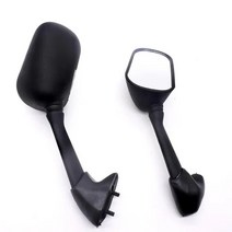 2X 후면보기 백미러 Yamaha YZF R1 R6 1998 - 2007, 01 Black, 01 Black