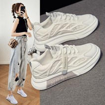 2023 봄여름 스몰 화이트 슈즈 여학생 패션 매쉬 펀칭 에어 스니커즈 여성화 미끄럼 방지 내마모성