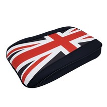 차량용 메모리폼 유니온잭 로우 콘솔쿠션 팔걸이쿠션, 유니온잭블랙