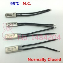 자동온도조절기 열보호기 KSD9700 20 25 30 35 40 45 50 55 60 65 °C 온도 스위치 250V5A 정상 폐쇄 NC PC, 05 40C