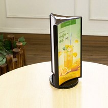 회전 3면 탁상용 배너 거치대 탁상배너 테이블 메뉴판 리플릿 꽂이 쇼카드 케이스 테이블텐트 pop거치대