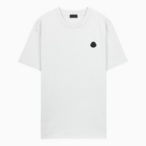 몽클레어 (당일) 22FW 몽클레어 로고 패치 화이트 반팔 티셔츠 8C00007 829H8 91R