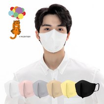 숨그림 KF94 무직타이거 새부리형 2D 대형 소형 25매, 베이지 대형(성인용) 25매