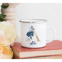 머그컵 맞춤형 커피 머그잔 개인 맞춤 에나멜 컵 초기 이름 생일 어머니의 날 결혼식 약혼 선물 신부 들러리, [18] R