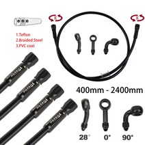 브레이크호스 유압 컬러 튜브 오토바이 MTB AN3-오토바이 유압 클러치 튜브 브레이드 호스 마스터 실린더, [02] 500mm, 1개