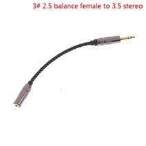 1x 오디오 케이블 2.5 수-4.4 암 밸런스드 실버 도금 코드 2.5mm/4.4mm-3.5mm 어댑터 Hifi MP3 음악 플레, 03 1pc as picture