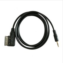 자동차 오디오 케이블 음악 AMI MMI ~ 3.5mm 오디오 보조 Aux MP3 어댑터 케이블 Audi VW, 검은색