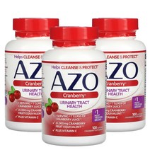 [3개세트] 아조 크랜베리 소프트젤 100정 유리너리 트랙 헬스 크렌베리 Azo Urinary Tract Health Cranberry