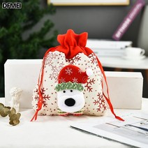 크리스마스 핸드백 선물 사과봉투 크리스마스 장식 입체 선물봉투 프린트 선물봉투, 곰