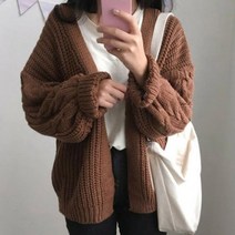 쿨샵 클래식 스타일 여성가디건 오버핏 니트가디건 여성 구제 빈티지 쉬폰 데님 우스 레이스 남방